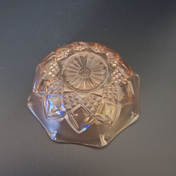 Hazel Atlas Royal Lace Pink Depression Glass Bowl Vintage - Picture 3 of 12
